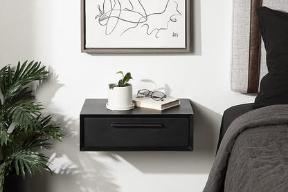 Kate and Laurel McCutcheon Floating Wood Storage Shelf, Decorative Transitional - Image 2