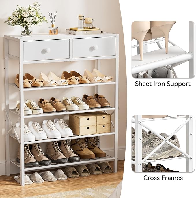 Shoe Rack for Entryway, 5 Tier Shoe Organizer - Image 6