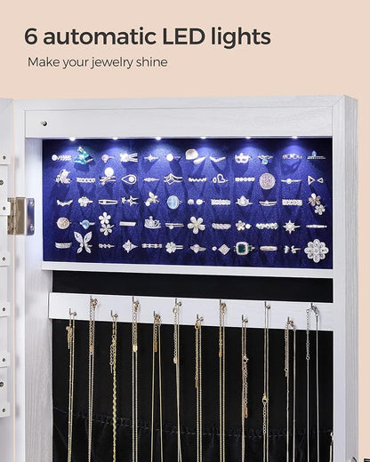 SONGMICS Hanging Jewelry Cabinet, Wall-Mounted Cabinet - Image 5