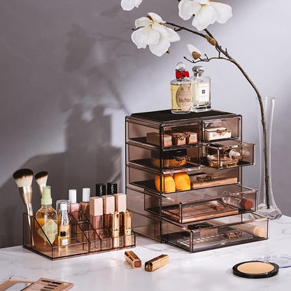 Sorbus Acrylic Makeup Organizer Set, 7-Drawer Vanity & Countertop Cosmetic - Image 3