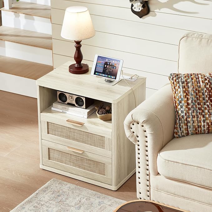 LEYAOYAO Rattan Nightstands Set of 2 - Image 4