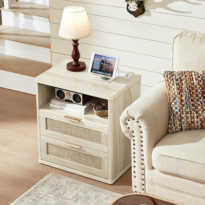 LEYAOYAO Rattan Nightstands Set of 2 - Image 4