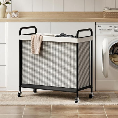 WOWLIVE Laundry Hamper 3 Section, 120L Rolling Laundry Basket - Image 8