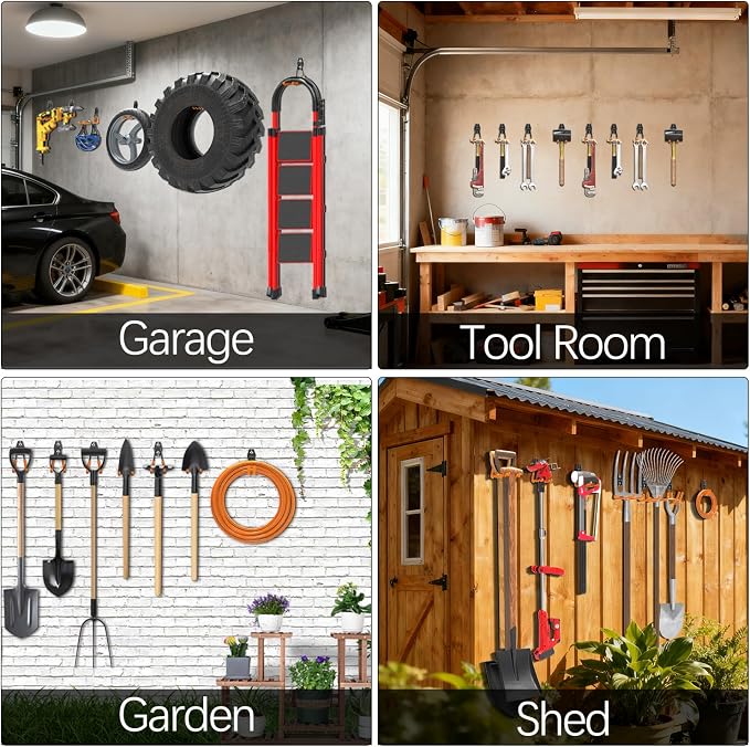 3-H Garage Wall Hooks 31 Pack, Garage Hooks Heavy Duty - Image 8