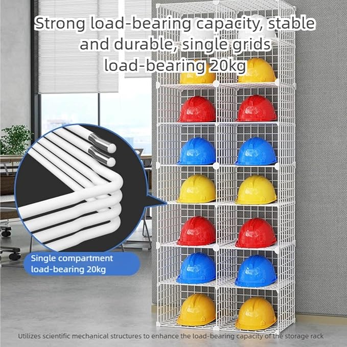 Stackable Safety Helmet Storage Boxes, Large Adjustable Hard Hat Placement - Image 7