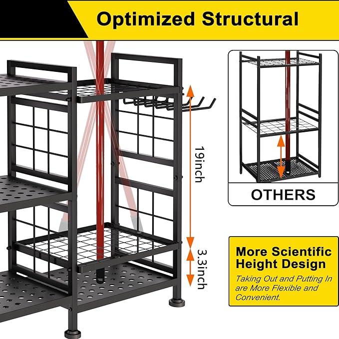 GIOTORENT 6 Tier Garden Tool Organizer, Garage Storage and Organization - Image 6