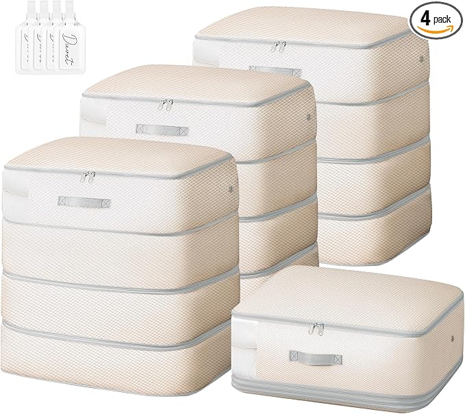 Comforter Storage Bag - 130L Large Capacity Blanket Storage Bags 4-Layer Ultra by EasortmPackingCubes