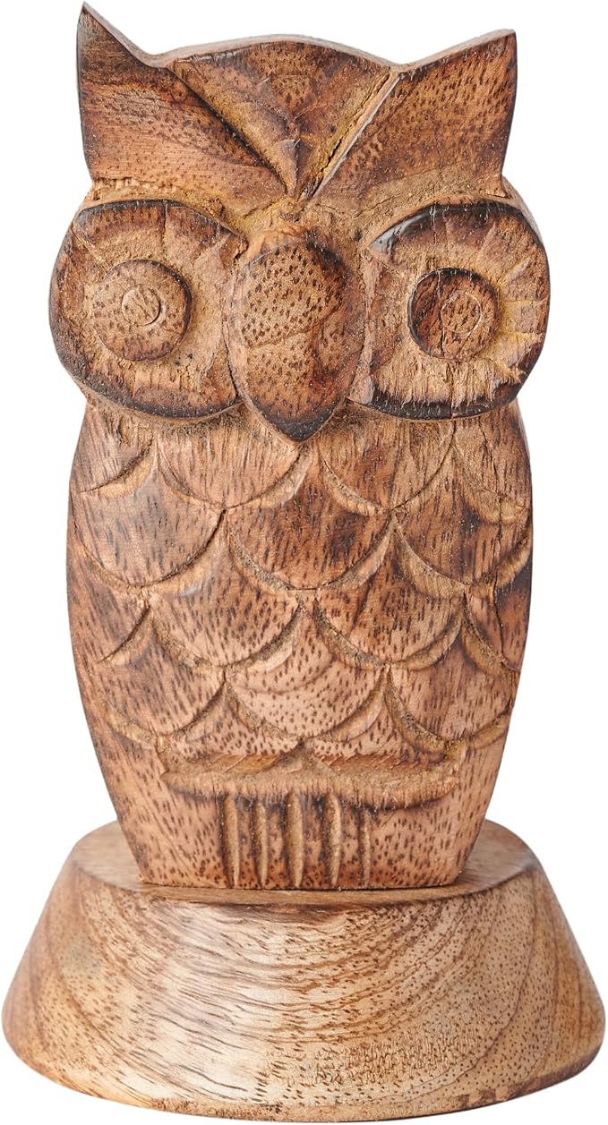 Stocking Stuffers Wooden Owl Glasses Holder Night Stand Reading Eyeglass - Image 5