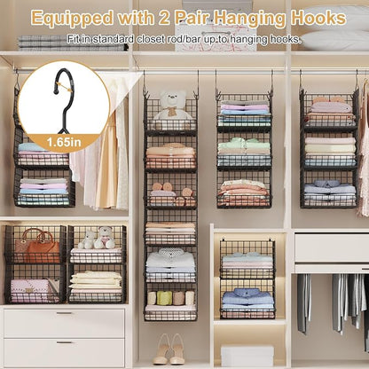 6 Tier Closet Hanging Organizer, Clothes Hanging Shelves - Image 6