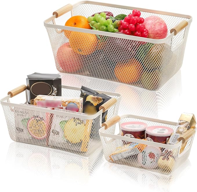 Noamus 3 Pack Metal Mesh Baskets - Image 9