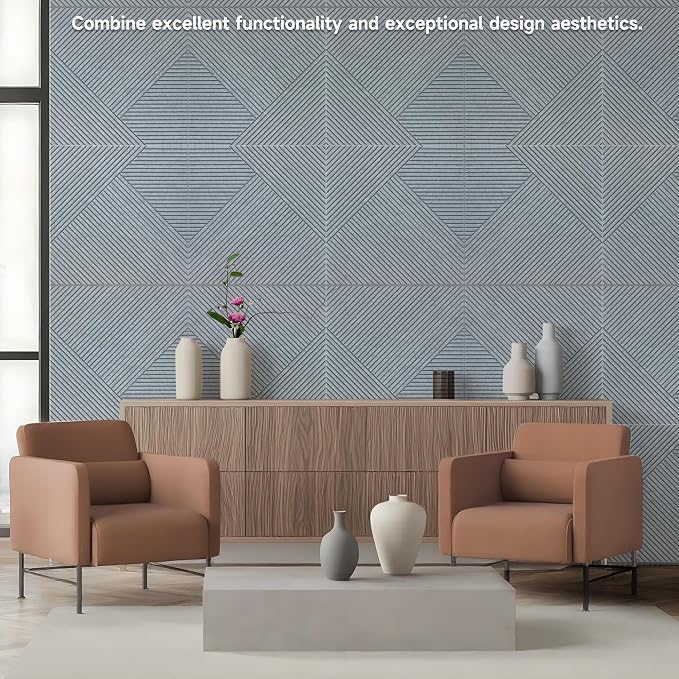 TO-TH Acoustic Wall Panels, 6 Pack Total Size 72 x 48 Inches, Self-Adhesive - Image 2