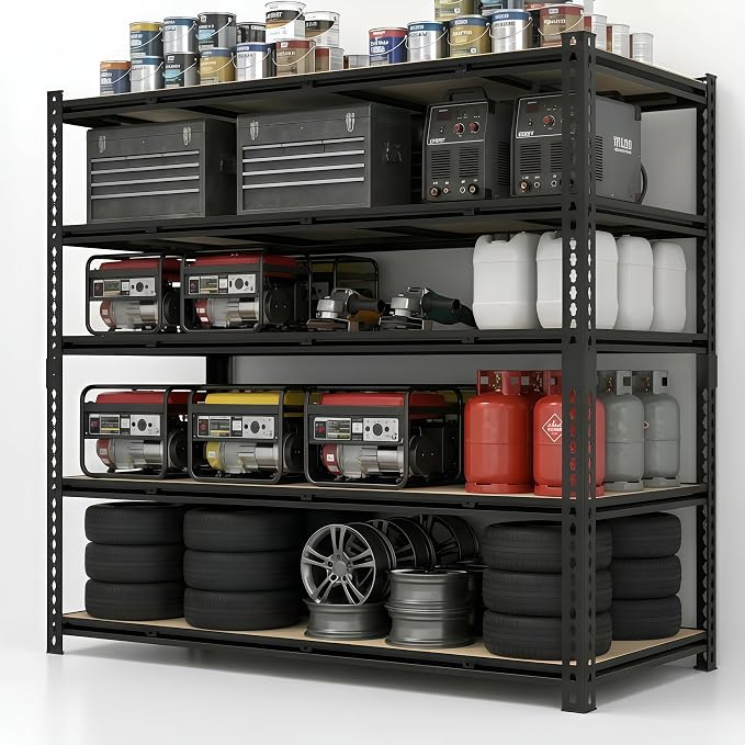 55" W Storage Shelves, 3500LBS Garage Shelving, 5-Tier Metal Shelving Unit by LIJIUHOME