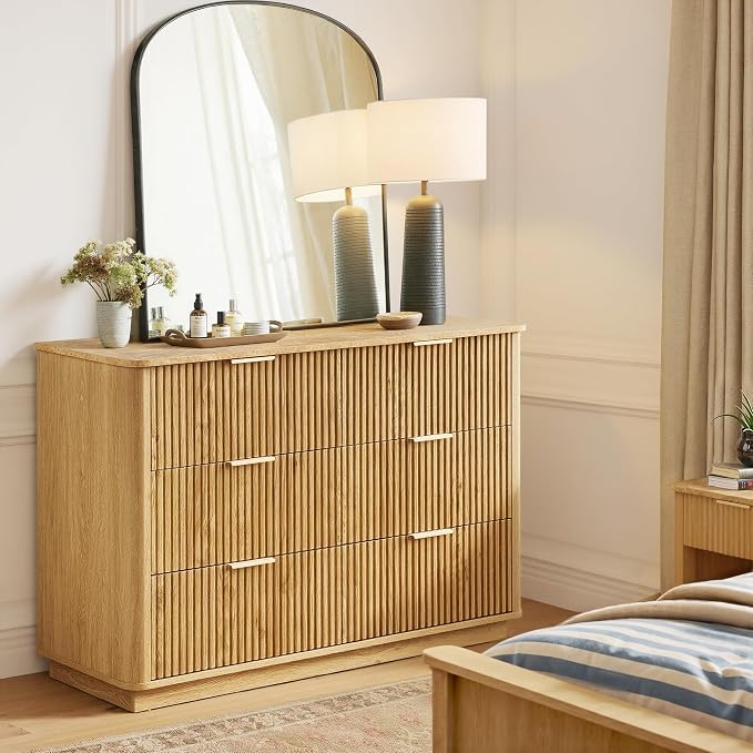 win2win 6 Drawer Dresser, Mid Century Modern Dresser - Image 4