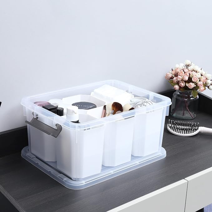 Citylife 17 QT Plastic Storage Bins Clear Storage Box - Image 5