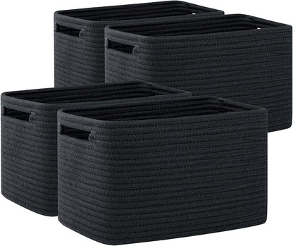 OIAHOMY 4 Pack Storage Baskets for Organizing, Cube Storage Bins for Shelves by MasterofSpaceOptimization