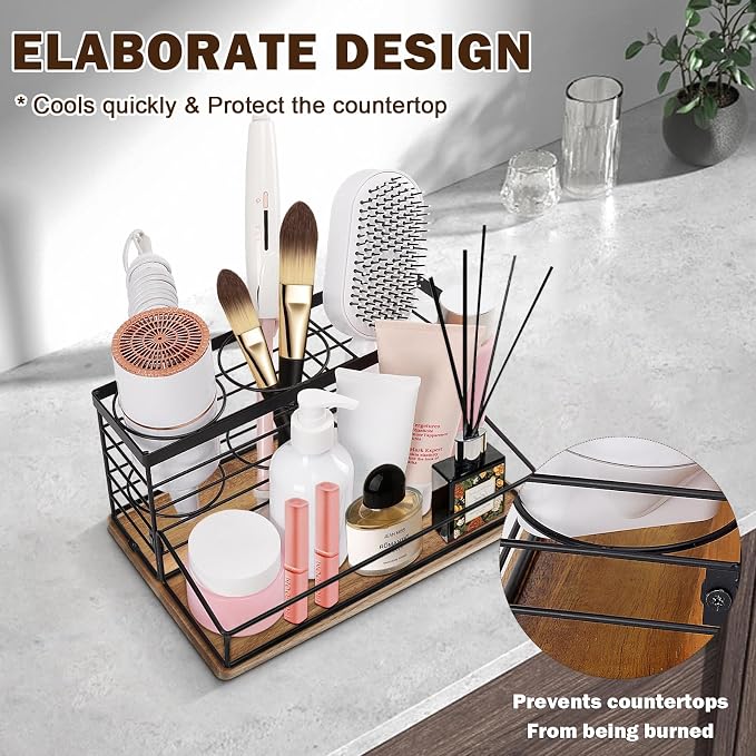 Hair Tool Organizer, Movable Hair Dryer Holder, Hair Styling Tools Storage - Image 3
