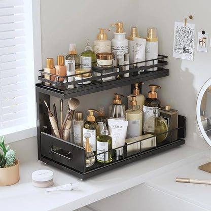 Under Sink Organizer Upgrade To Professional Rails, 2-Tier Dual Pull Out - Image 8
