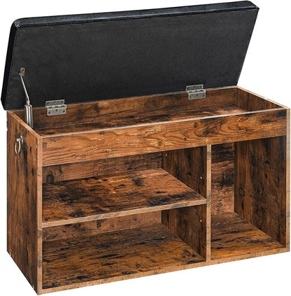HOOBRO Shoe Storage Bench with Cushion, 32.3'' Entryway Bench with Lift Top by HOOBRO