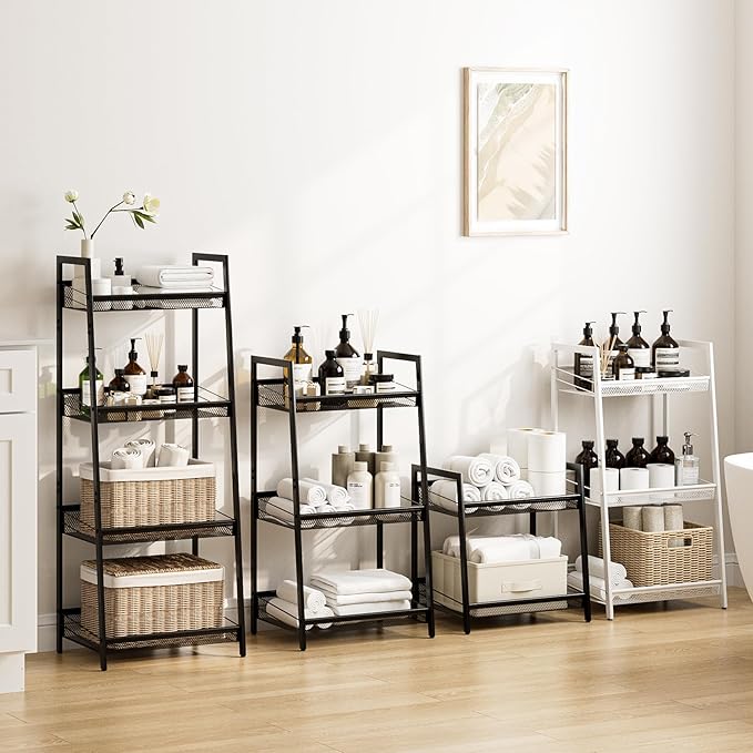 Masupu 4 Tier Bathroom Shelf, Bathroom Organizer and Storage - Image 4