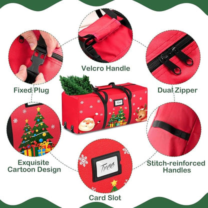 Christmas Tree Storage Bag, Fits Up to 9Ft Xmas Disassembled Tree, Heavy Duty - Image 4