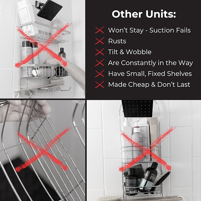 Rust Resistant Hygienic Shower Caddy – Hanging Bathroom Organizer - Image 4