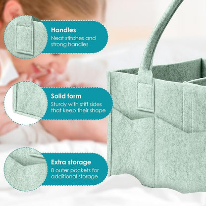 Cute Castle 2 Pack Diaper Caddy Organizer - Image 7