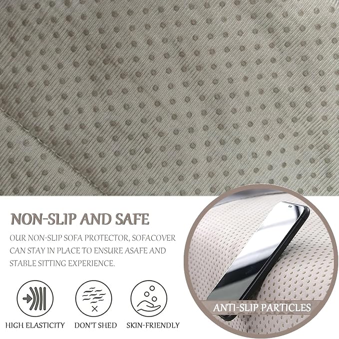Armrest Cover, Recliner Chair Protector, Furniture Protector Slip, Side Storage - Image 6