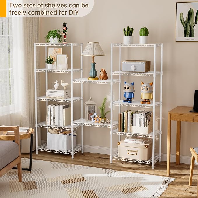 5 tire Shelves Storage Wire Shelving Unit Metal Shelf Adjustable Organizers - Image 6