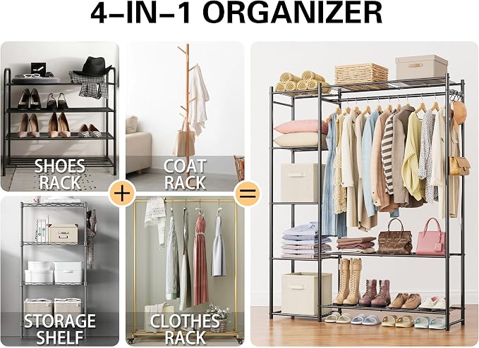 Wardrobe Closet, Portable Clothes Rack - Image 6
