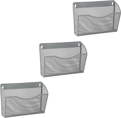 EASEPRES 3 Single Pocket Mesh Hanging File Organizer, Vertical Wall Mounted by EASEPRES