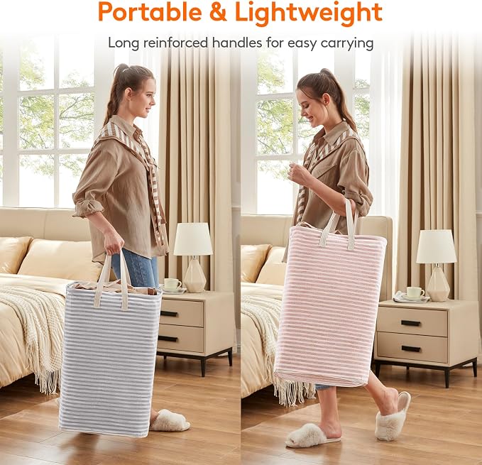 Lifewit 2 Pack Laundry Basket 80L Each, Collapsible Clothes Hamper - Image 5
