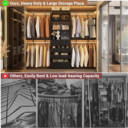Aheaplus Closet System, 8FT Closet Organizer - Image 6