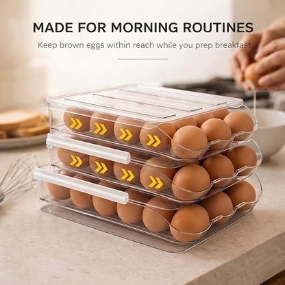 Egg Holder for Fridge with Rolling Auto Dispense, Egg Dispenser for Refrigerator - Image 5