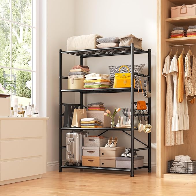 Storage Shelves 4-Tier Large Capacity Metal Shelving - Image 4