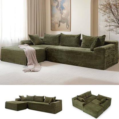 Korser 108" L-Shaped Modular Sectional Sofa by KORSER