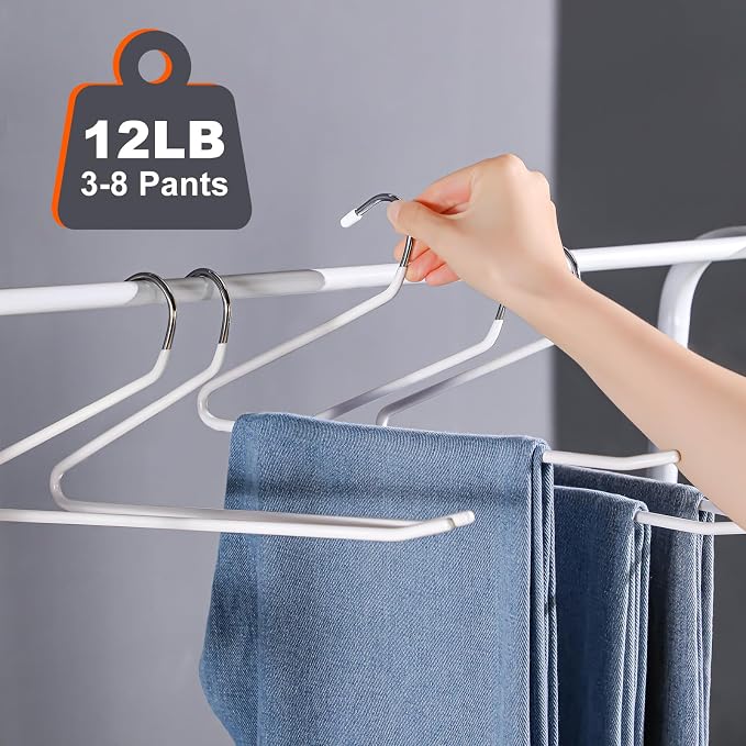 JOYBOS 30 Pack Pants Hangers Space Saving, Open Ended Hangers - Image 3