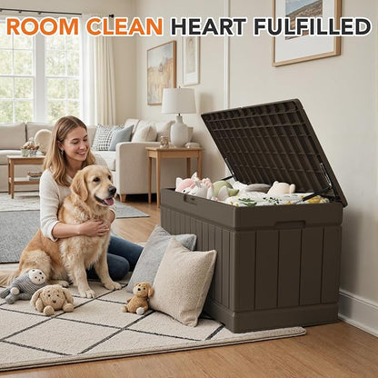 78 Gallon Deck Box Outdoor Indoor Waterproof Storage Box - Image 5