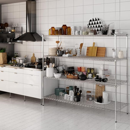 24" Deep x 72" Wide x 64" Height Wire Shelving Kit | 4-Tier | NSF Commercial - Image 2