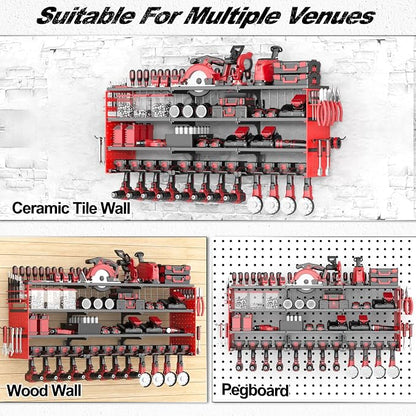 Power Tool Organizer Wall Mount, Cordless Drill Hanger Storage Rack 8 Drill - Image 7