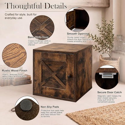 15" H x 15" W x 11.75" D Stackable Cube Storage Organizer - Image 6
