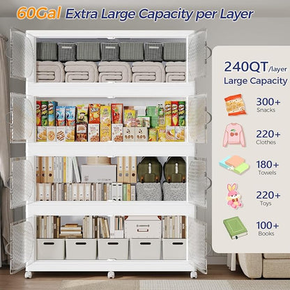 720QT Extra Large Stackable Storage Bins - Image 3