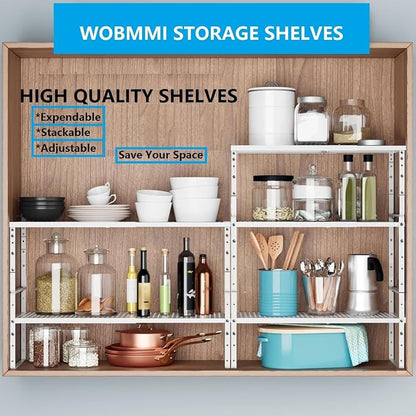 Expandable, Adjustable & Stackable Spice Rack, Cabinet Kitchen Countertop Shelf - Image 3