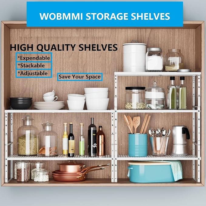 Expandable, Adjustable & Stackable Spice Rack, Cabinet Kitchen Countertop Shelf - Image 3