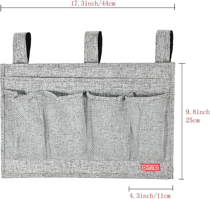 Linen Bedside Caddy, Bedside Storage Organizer - Image 3