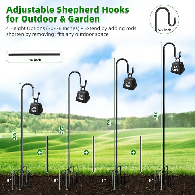 COCONUT 78" Heavy Duty Shepherds Hooks - Image 5