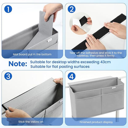 10 Pack Desk Side Hanging Organizer, Adhesive Storage Bag - Image 2