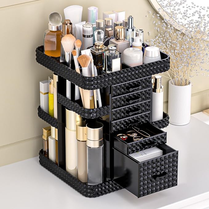 360 Rotating Makeup Organizer for Vanity, Large Skin Care Organizer - Image 5