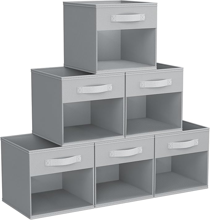 DIMJ Storage Cubes, 11x 11 inch Cube Storage Bin, 6 Pack Closet organizers and by DiMJ