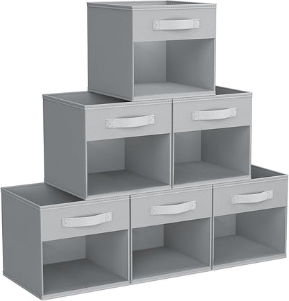 DIMJ Storage Cubes, 11x 11 inch Cube Storage Bin, 6 Pack Closet organizers and by DiMJ