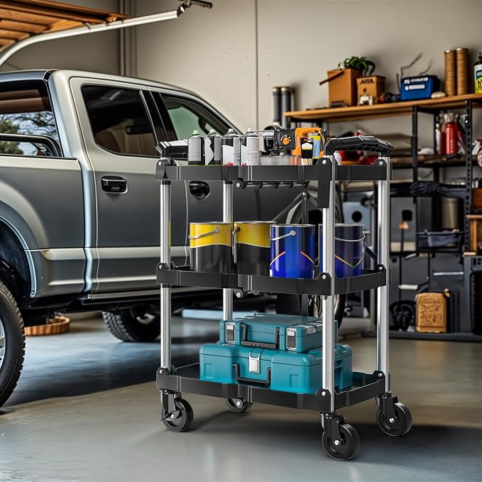 DWVO 3-Tier Foldable Service Cart - Image 7